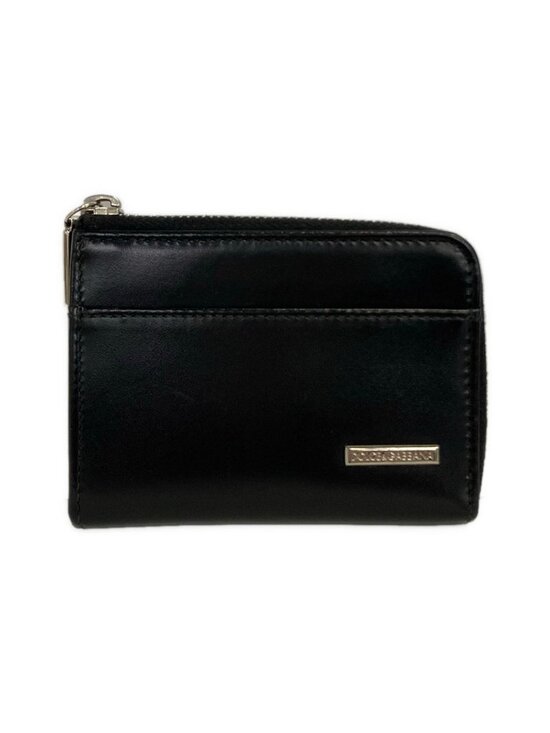 ドルチェアンドガッバーナ DOLCE&GABBANA COIN CASE Dolce & Gabbana Coin Case Black L-shaped Zipper Leather